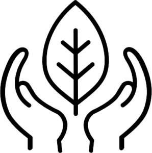 Hand with Leaf Icon